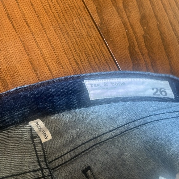 Rag  Bone Ankle Skinny Raw Hem in Tonal River Size 26 - Picture 10 of 13